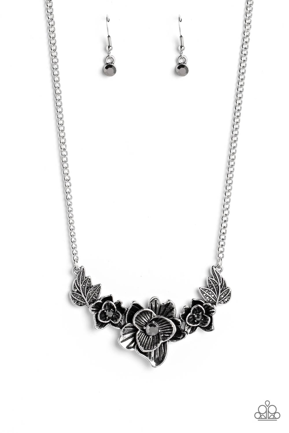 Botanical Breeze - Silver Necklace- Paparazzi Accessories