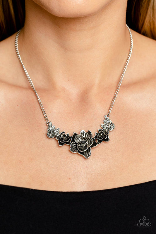 Botanical Breeze - Silver Necklace- Paparazzi Accessories