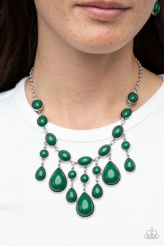 Mediterranean Mystery - Green Necklace - Paparazzi Accessories