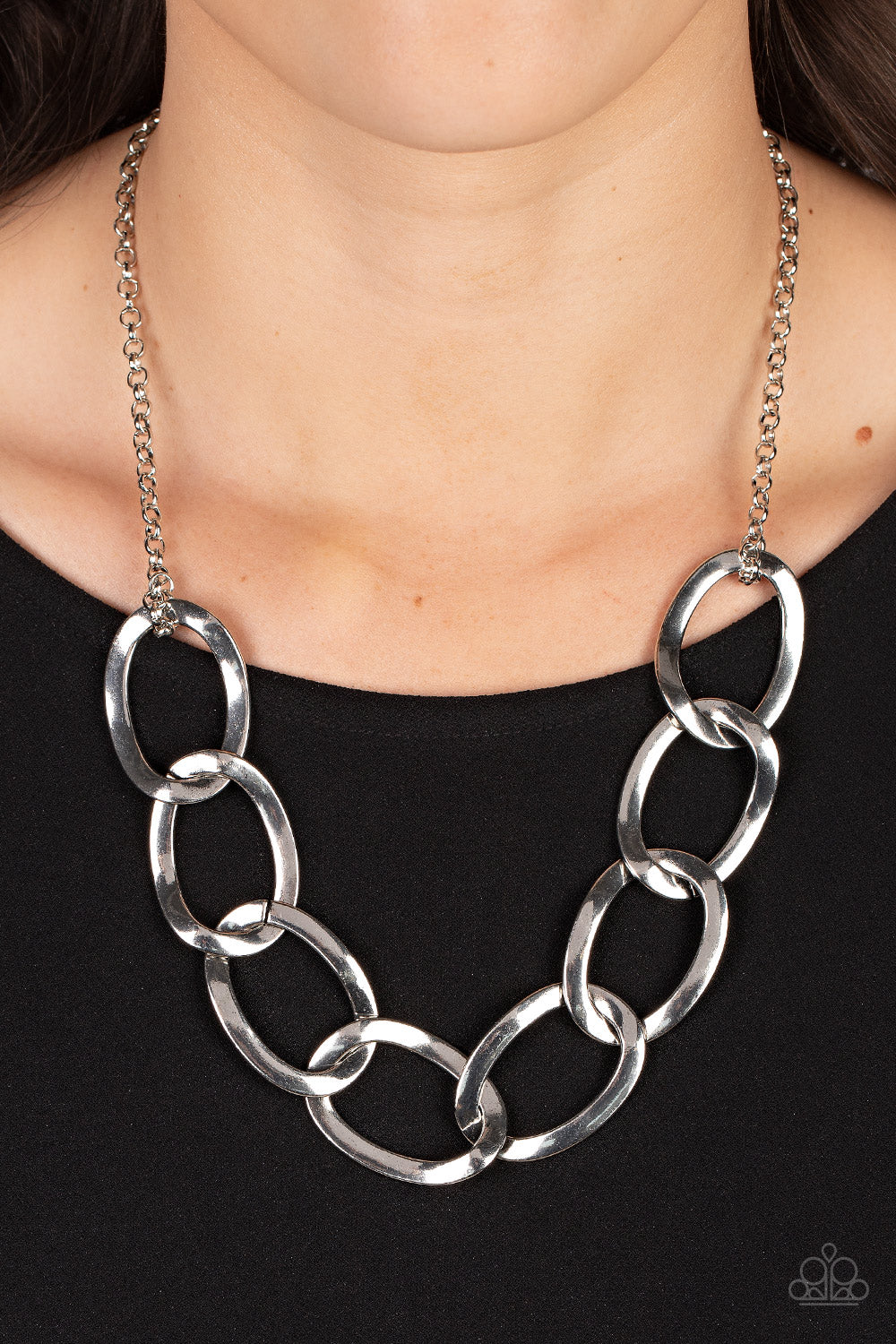 I've Got the Power - Silver Necklace - Paparazzi Accessories