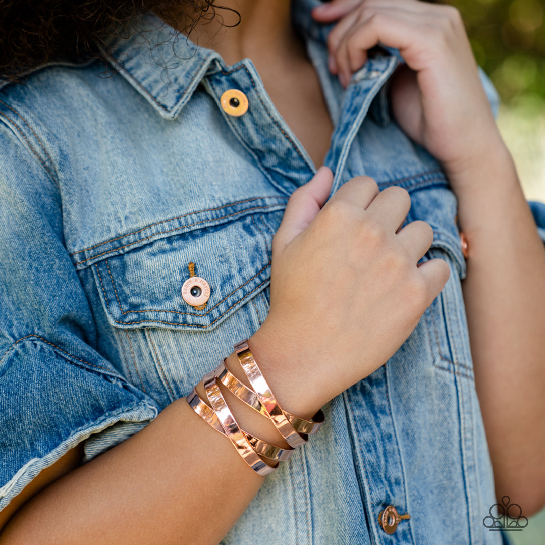 Industrial Imagination - Copper Bracelet - Paparazzi Accessories