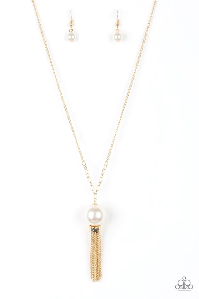 Bell of the Ballroom Gold Necklace - Paparazzi Accessories