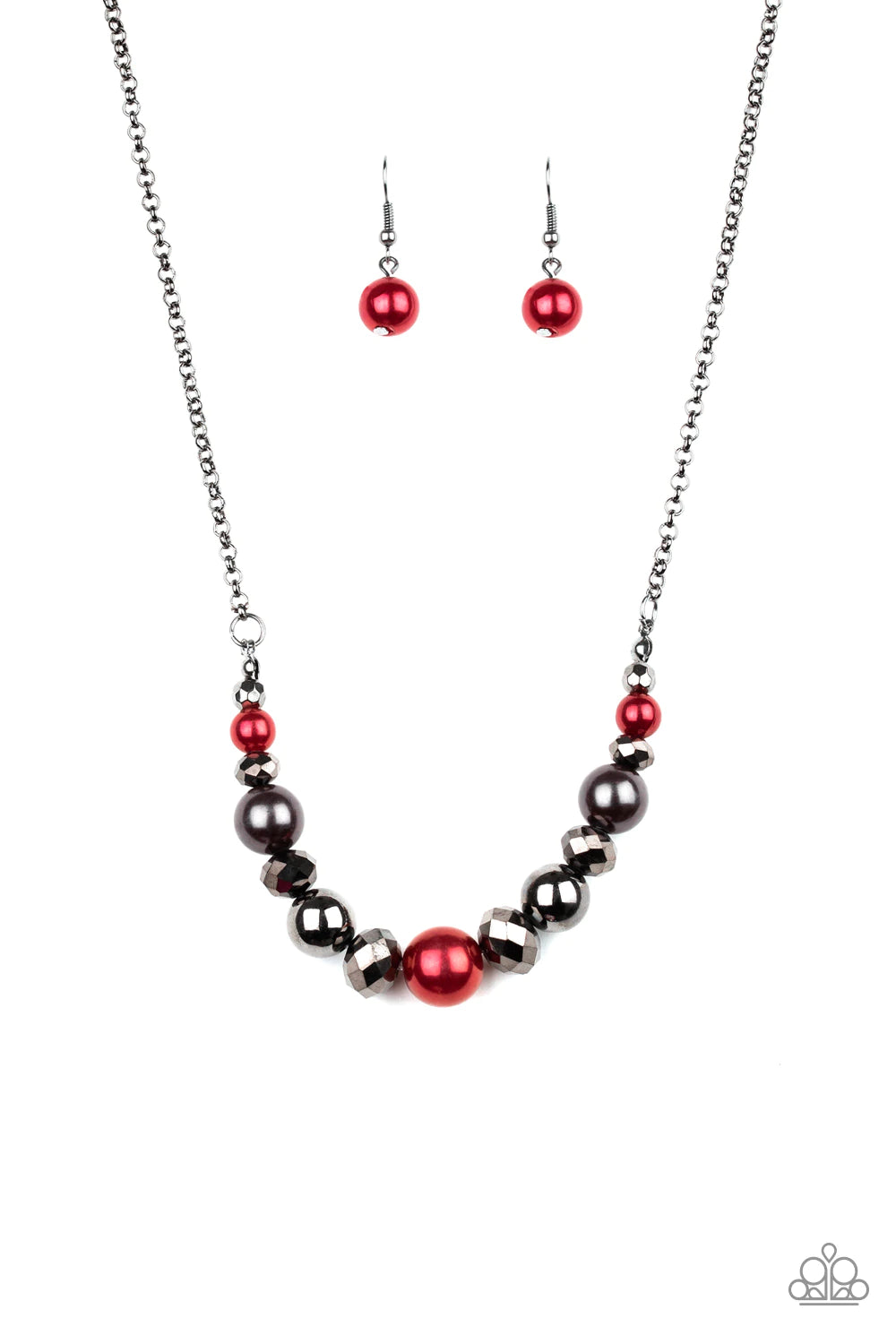The Big Leaguer - Red Necklace - Paparazzi Accessories