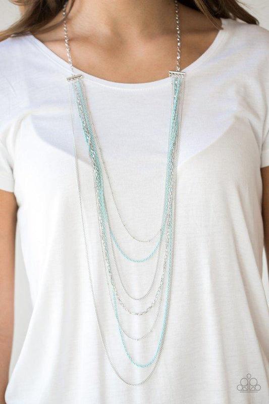 Radical Rainbows - Blue Necklace - Paparazzi Accessories